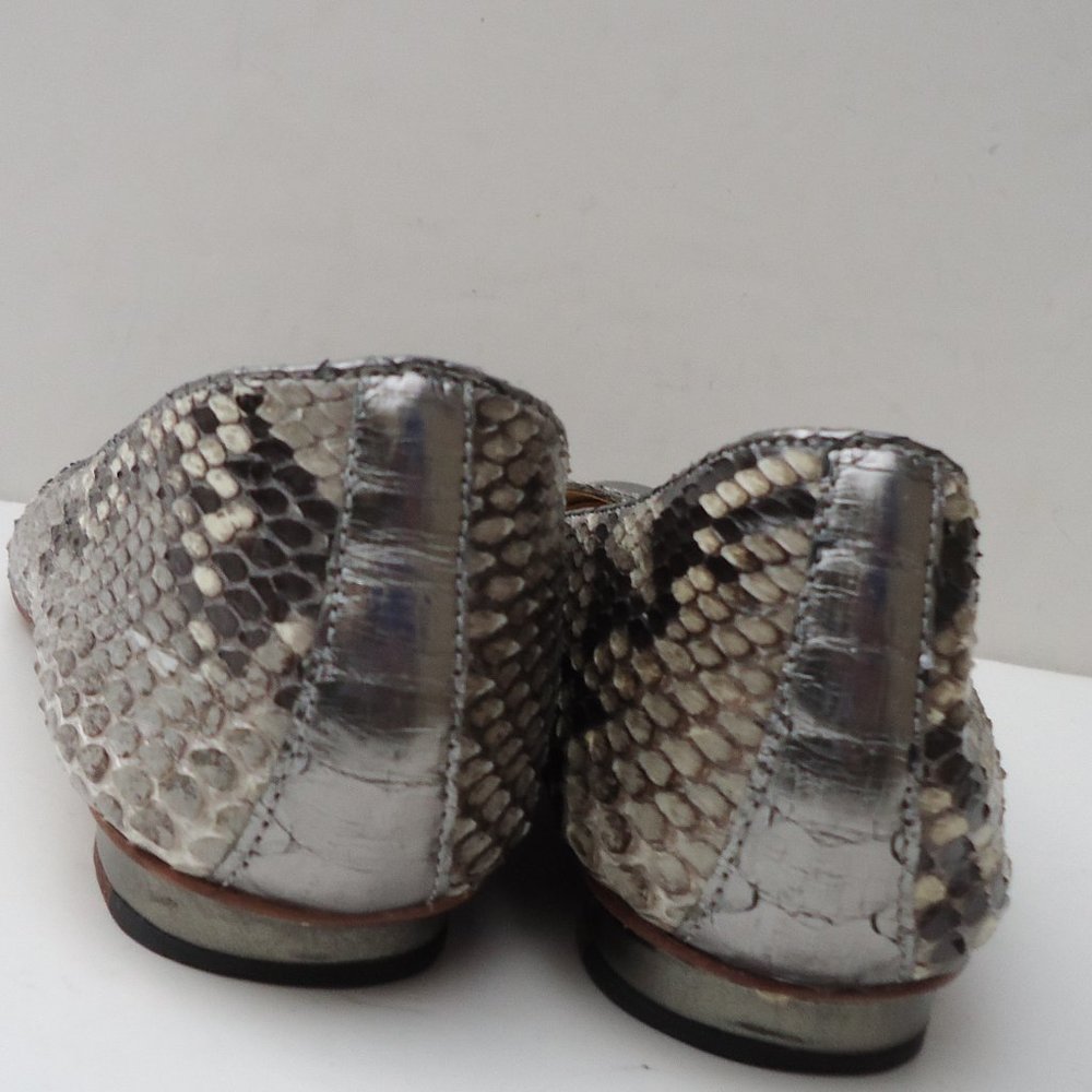 Size 8. Alexandre Birman Python Leather Flat Shoe… - image 5